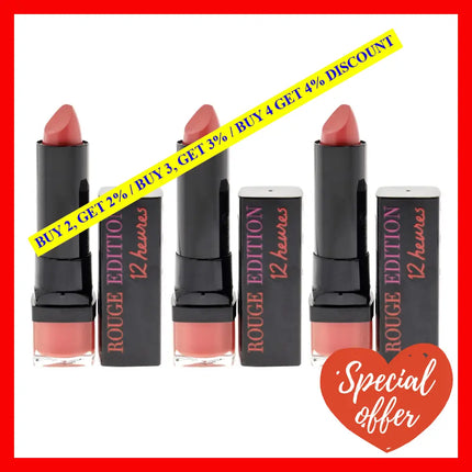 Rouge Edition 12 Hours - 28 Pamplemousse Pour Ptite Frimousse By Bourjois For Women 0.12 Oz