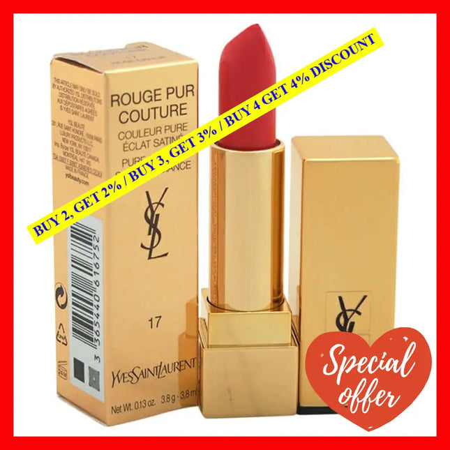Rouge Pur Couture Pure Colour Satiny Radiance Lipstick - 17 Rose Dahlia By Yves Saint Laurent For