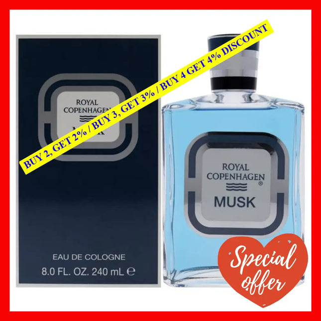 Royal Copenhagen Musk By For Men - 8 Oz Edc Splash