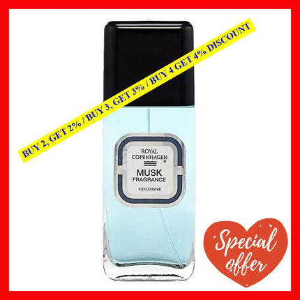 Royal Copenhagen Musk Cologne Spray 3.3 Oz 100 Ml For Men