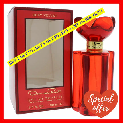 Ruby Velvet By Oscar De La Renta For Women - 3.4 Oz Edt Spray