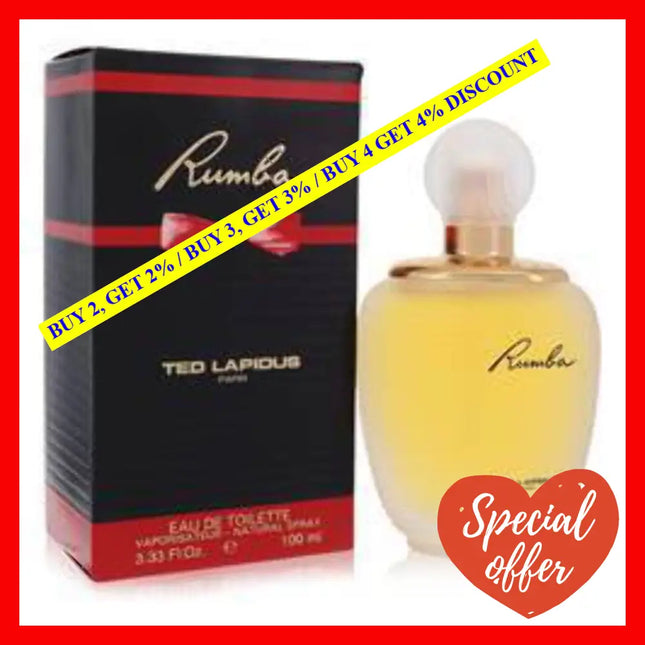 Rumba By Ted Lapidus For Women - 3.33 Oz Edt Spray