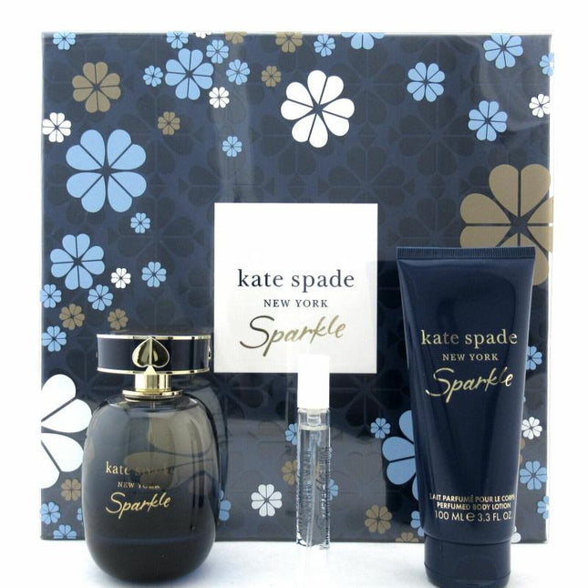 KATE SPADE SPARKLE 3 PCS SET FOR WOMEN: 3.3 EDP INTENSE + 0.25 EDP INTENSE + 3.3 B/L