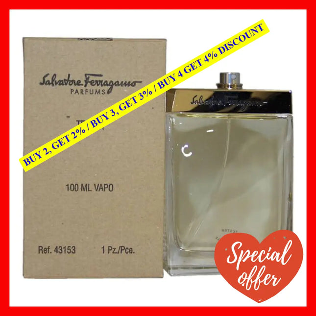 Salvatore Ferragamo By For Men - 3.4 Oz Edt Spray (Tester)