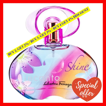 Salvatore Ferragamo Incanto Shine For Women Eau De Toilette Spray 1.7 Oz /50Ml
