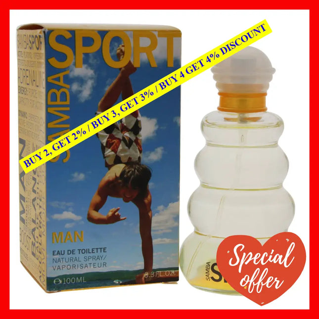 Samba Sport By Perfumers Workshop For Men - 3.3 Oz Edt Spray