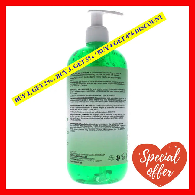 Satin Cool Aloe Skin Soother Gel By Smooth For Unisex - 16 Oz
