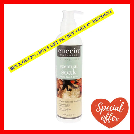 Scentual Soak - Vanilla Bean And Sugar By Cuccio Naturale For Women 8 Oz Body