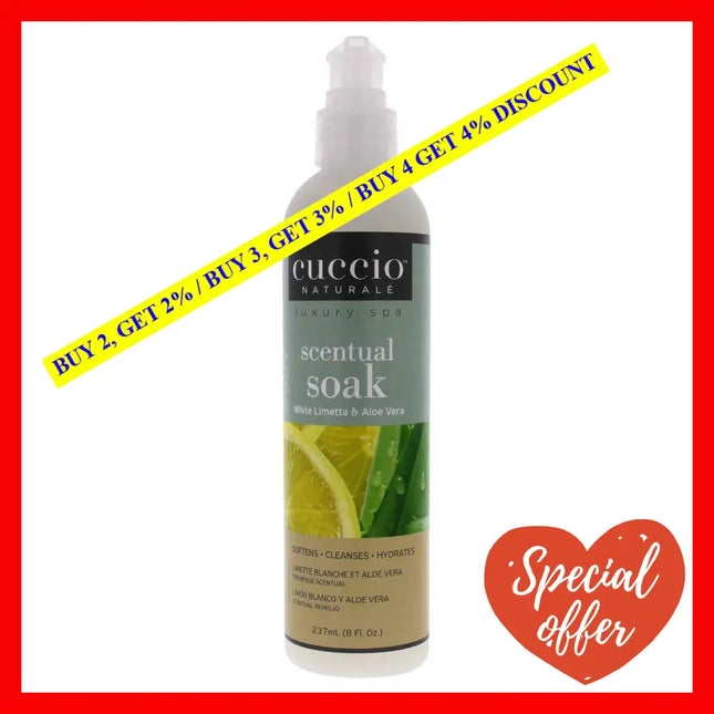 Scentual Soak - White Limetta And Aloe Vera By Cuccio Naturale For Women 8 Oz Body