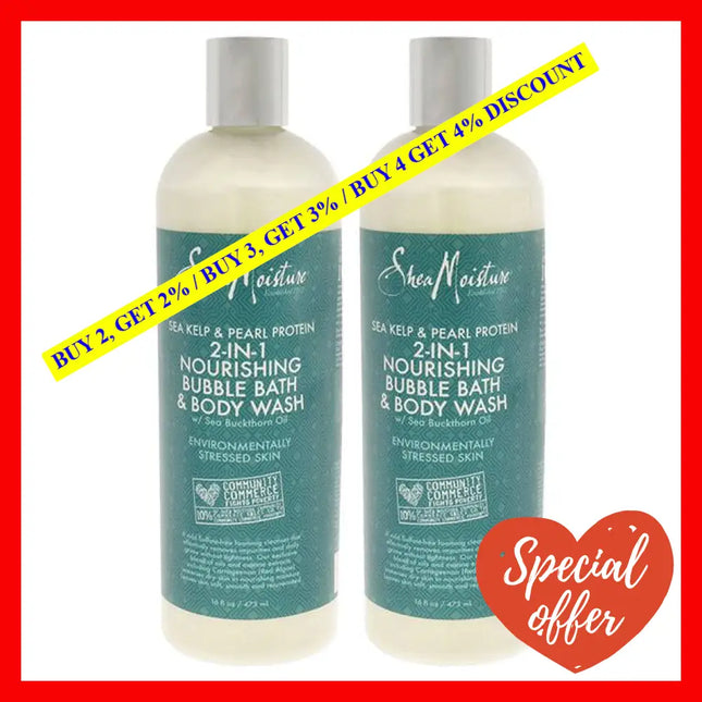 Sea Kelp & Pearl Protein Nourishing Body Wash - Pack Of 2 By Shea Moisture For Unisex 16 Oz