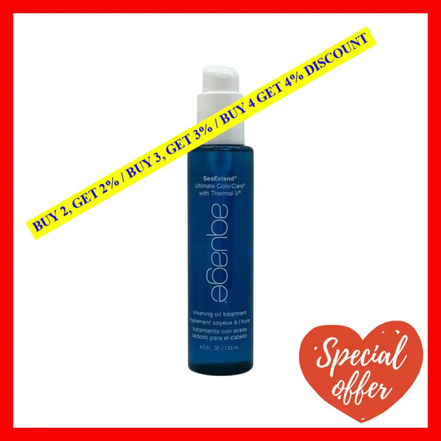 Seaextend Ultimate Colorcare Silkening Oil Treatment By Aquage For Unisex - 4.5 Oz