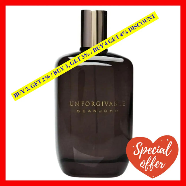 Sean John Unforgivable Eau De Toilette For Men 4.2 Oz. / 125 Ml