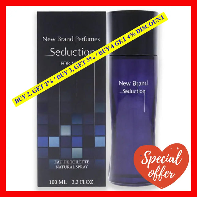 Seduction By New Brand For Men - 3.3 Oz Edt Spray