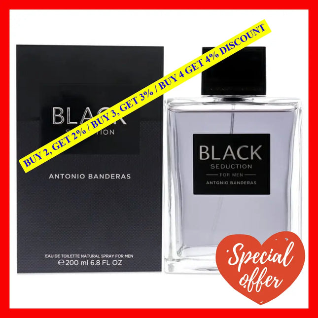 Seduction In Black By Antonio Banderas For Men - 6.8 Oz Edt Spray