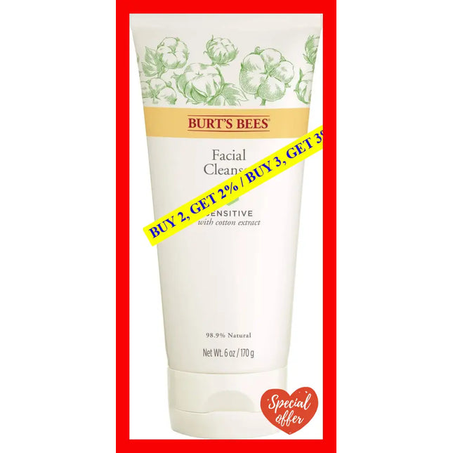 Sensitive Facial Cleanser By Burts Bees For Unisex - 6 Oz