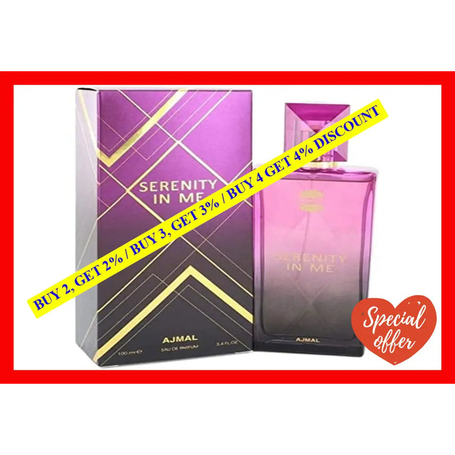 Serenity In Me By Ajmal For Women - 3.4 Oz Edp Spray