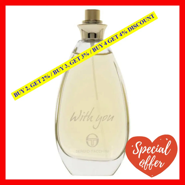 Sergio Tacchini With You By For Women - 3.3 Oz Edt Spray (Tester)