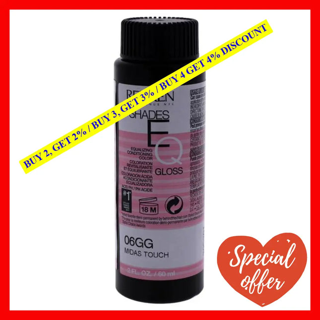 Shades Eq Color Gloss 06Gg - Midas Touch By Redken For Unisex 2 Oz Hair