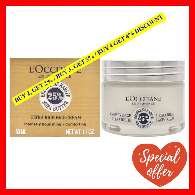 Shea Butter Ultra Rich Face Cream By Loccitane For Unisex - 1.7 Oz