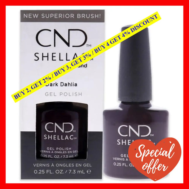 Shellac Nail Color - Dark Dahlia By Cnd For Women 0.25 Oz Polish