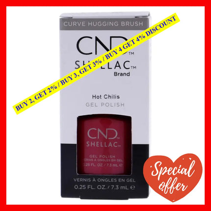Shellac Nail Color - Hot Chilis By Cnd For Women 0.25 Oz Polish