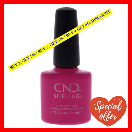 Shellac Nail Color - Hot Pop Pink By Cnd For Women 0.25 Oz Polish