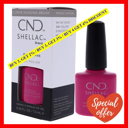 Shellac Nail Color - Hot Pop Pink By Cnd For Women 0.25 Oz Polish