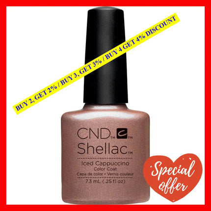 Shellac Nail Color - Iced Cappuccino By Cnd For Women 0.25 Oz Polish