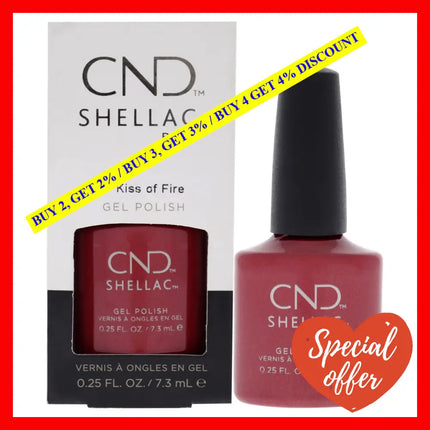 Shellac Nail Color - Kiss Of Fire By Cnd For Women 0.25 Oz Polish