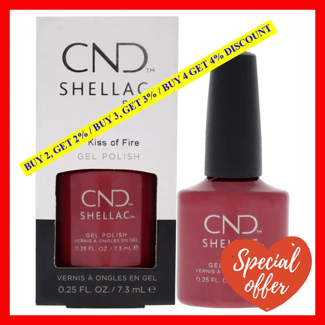 Shellac Nail Color - Kiss Of Fire By Cnd For Women 0.25 Oz Polish
