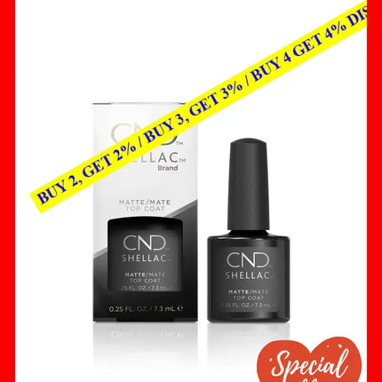 Shellac Nail Color - Matte Top Coat By Cnd For Women 0.25 Oz Polish