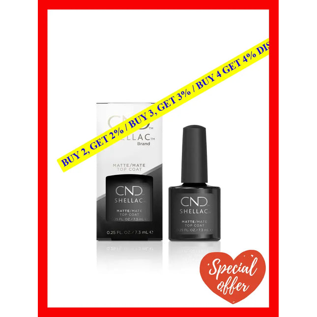 Shellac Nail Color - Matte Top Coat By Cnd For Women 0.25 Oz Polish