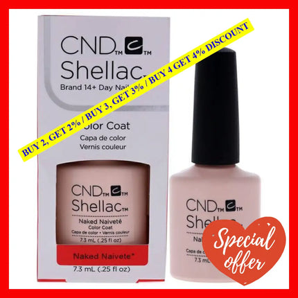 Shellac Nail Color - Naked Naivete By Cnd For Women 0.25 Oz Polish