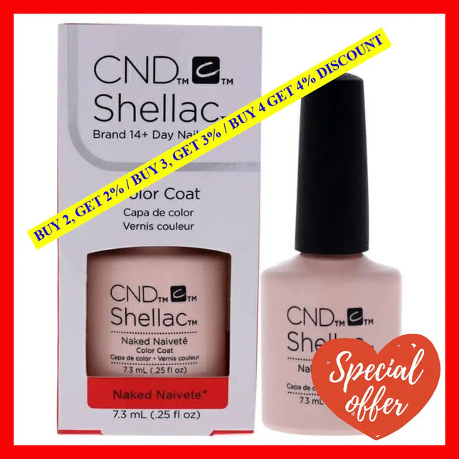 Shellac Nail Color - Naked Naivete By Cnd For Women 0.25 Oz Polish