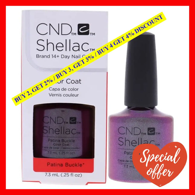 Shellac Nail Color - Patina Buckle By Cnd For Women 0.25 Oz Polish
