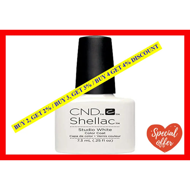 Shellac Nail Color - Studio White By Cnd For Women 0.25 Oz Polish