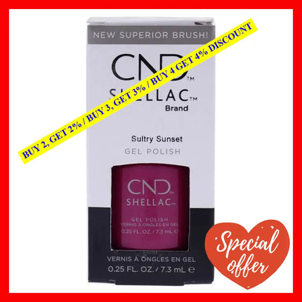 Shellac Nail Color - Sultry Sunset By Cnd For Women 0.25 Oz Polish