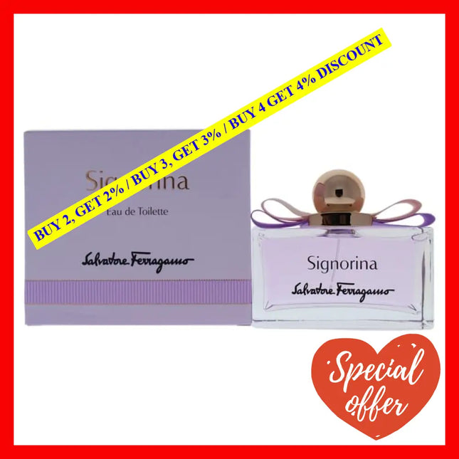 Signorina By Salvatore Ferragamo For Women - 3.4 Oz Edt Spray