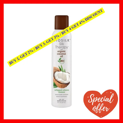 Silk Therapy With Coconut Oil Whipped Volume Mousse By Biosilk For Unisex - 8 Oz