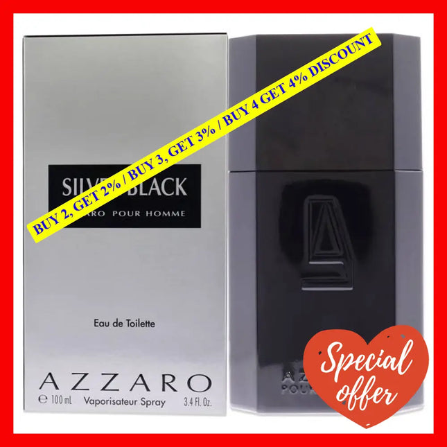 Silver Black By Azzaro For Men - 3.4 Oz Edt Spray