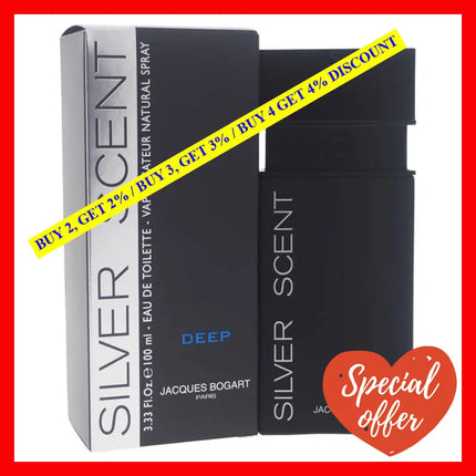 Silver Scent Deep By Jacques Bogart For Men - 3.4 Oz Edt Spray