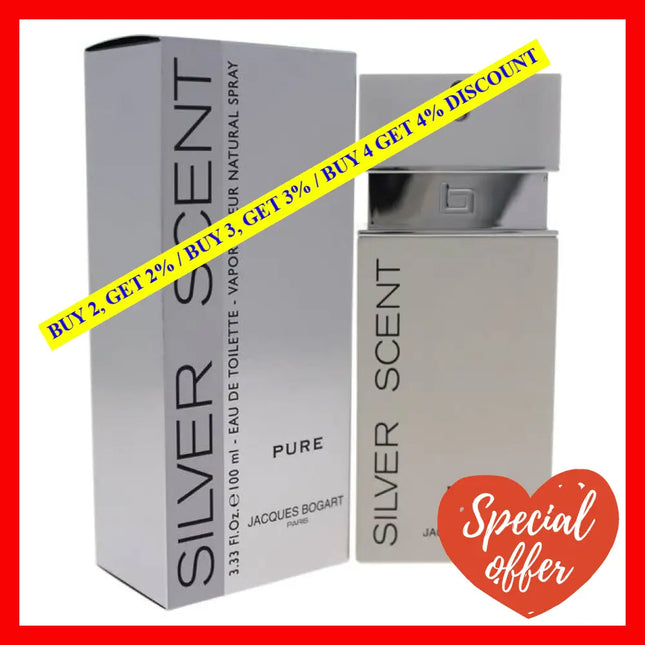 Silver Scent Pure By Jacques Bogart For Men - 3.3 Oz Edt Spray