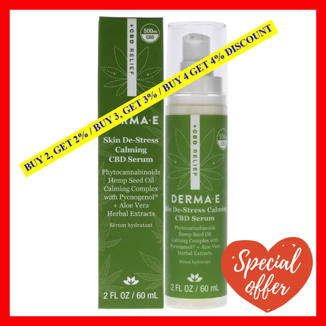 Skin De-Stress Calming Cbd Serum By Derma-E For Unisex - 2 Oz
