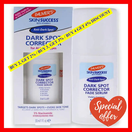 Skin Success Anti-Dark Spot Corrector Fade Serum By Palmers For Unisex - 1 Oz