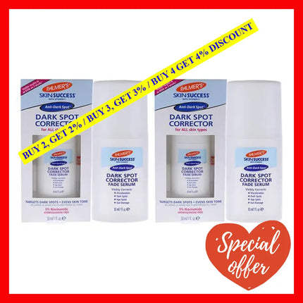 Skin Success Anti-Dark Spot Corrector Fade Serum - Pack Of 2 By Palmers For Unisex 1 Oz