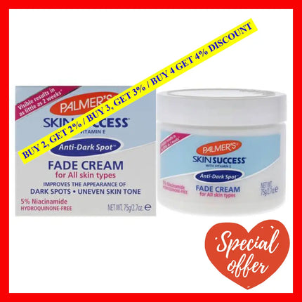Skin Success Anti-Dark Spot Fade Cream - All Types By Palmers For Unisex 2.7 Oz