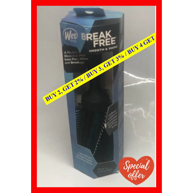 Smooth And Shine Round Brush - Thick-Course By Wet For Unisex 1 Pc Hair