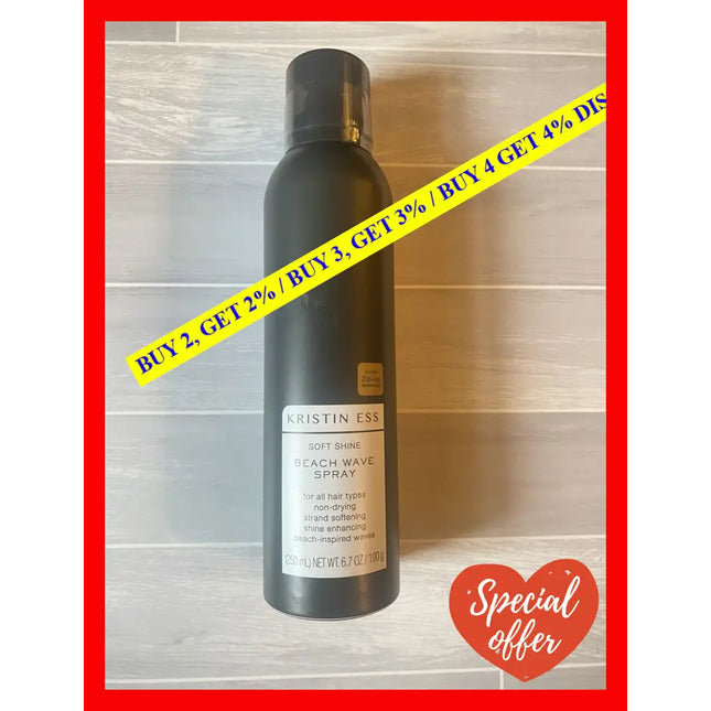 Soft Shine Beach Wave Spray By Kristin Ess For Unisex - 6.7 Oz Hairspray