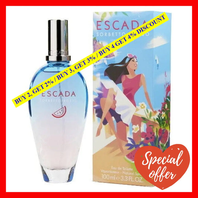 Sorbetto Rosso By Escada For Women - 3.3 Oz Edt Spray (Limited Edition)