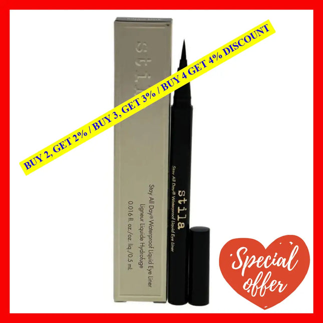 Stay All Day Waterproof Liquid Eye Liner - Intense Black By Stila For Women 0.016 Oz Eyeliner